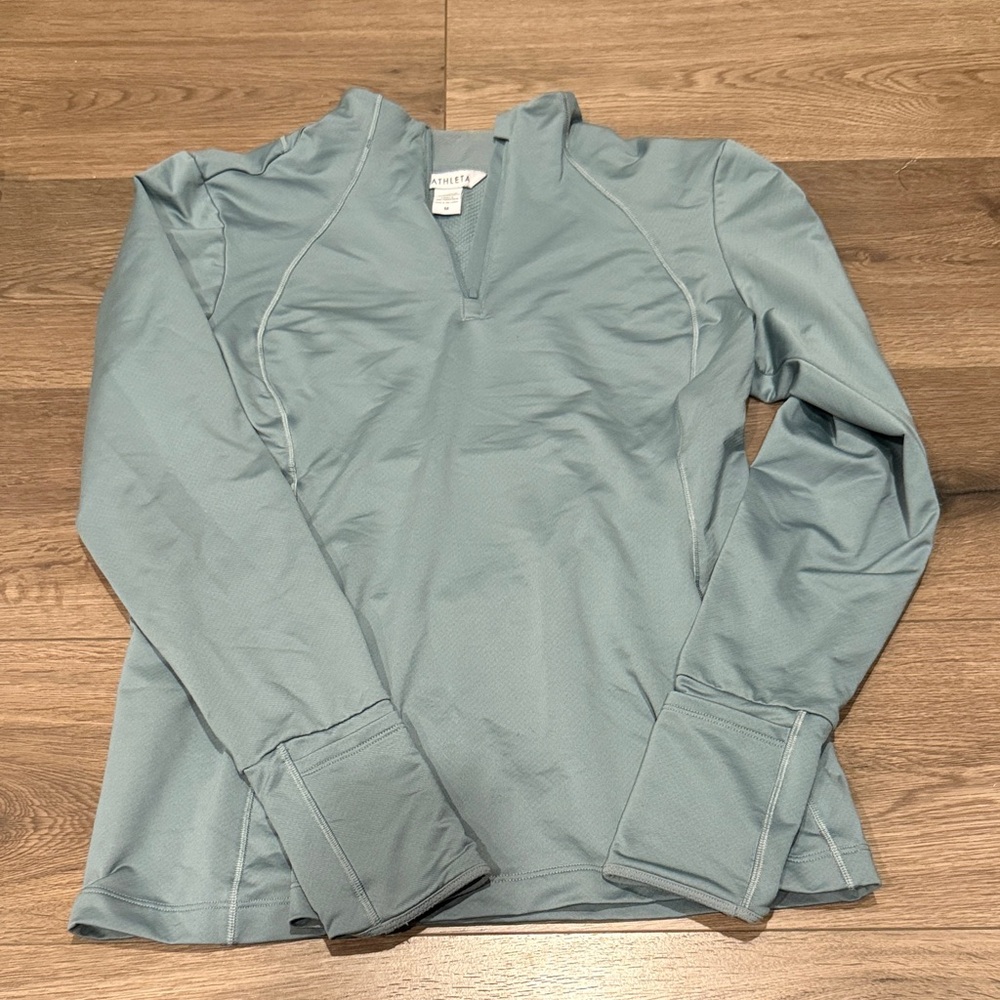Athleta Teal Long Sleeve Pullover